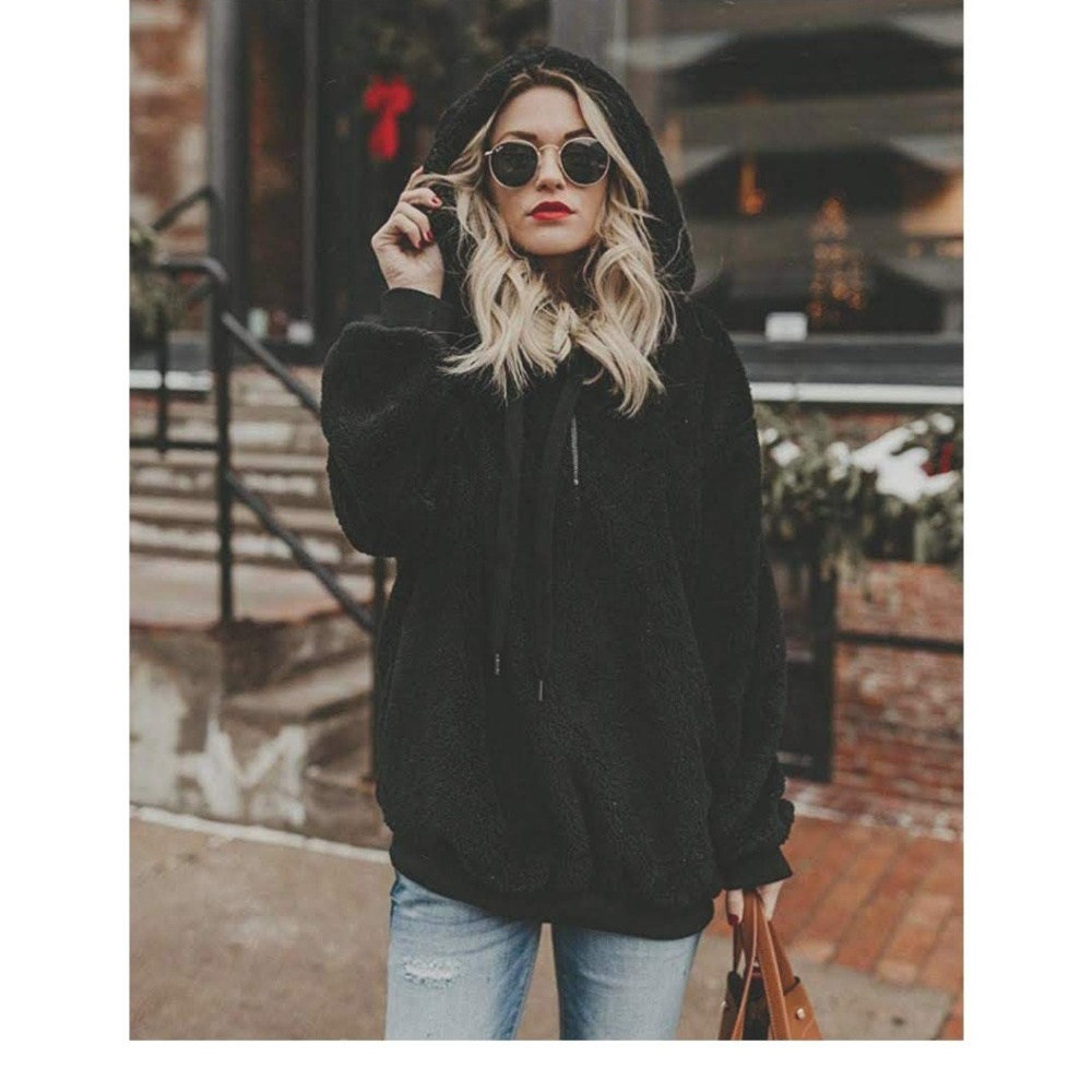 ORABELLA Black Fleece Hoodie